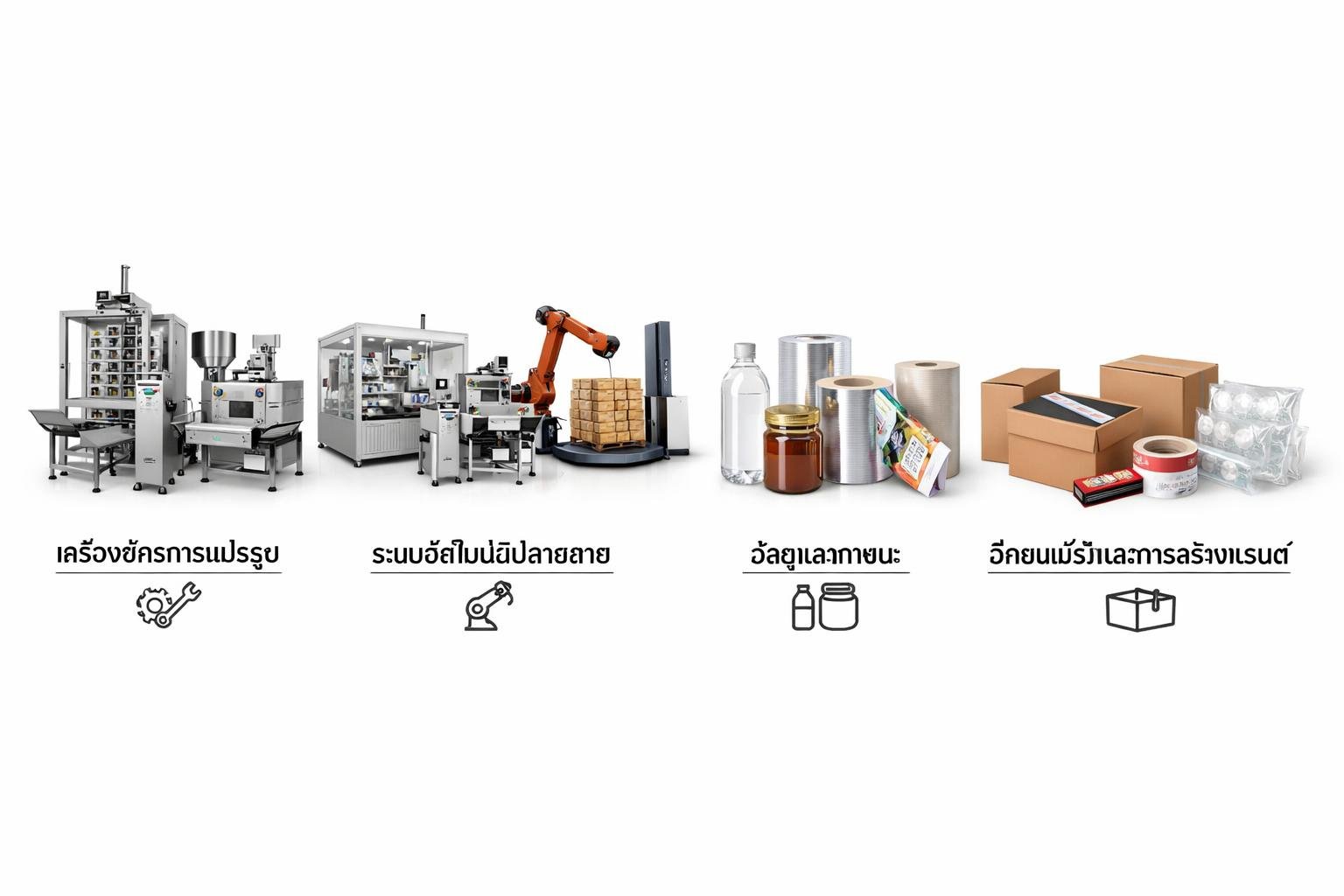 Expo product categories: เครื่องจักรการแปรรูป, ระบบอัตโนมัติปลายสาย, วัสดุและภาชนะ, อีคอมเมิร์ซและการสร้างแบรนด์